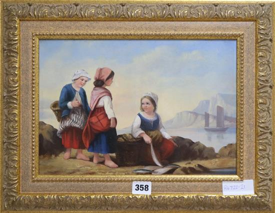 Victorian School Fisher girls 9 x 13in.
